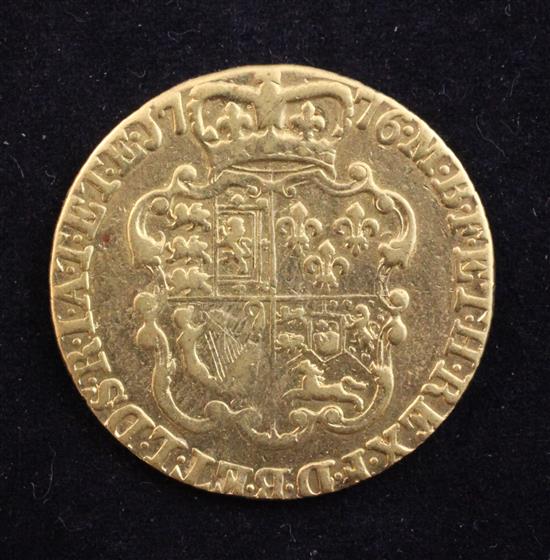 A George III 1776 gold fourth head guinea,